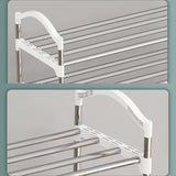 Four Layer Easy Assemble Shoe Rack - Black Silver - Shop N Save