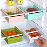 Refrigerator Space Save Organizer Storage Slide Rack - White