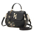 Sweet Lady One Shoulder Embroidered Crossbody Bag - Black - Shop N Save