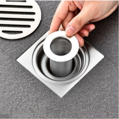 Stainless Steel Kitchen Sink Drain Strainer Basket Filter - Silver