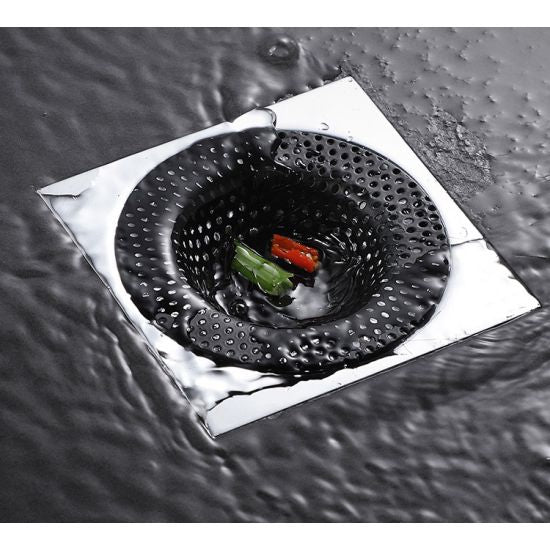 Stainless Steel Kitchen Sink Drain Strainer Basket Filter - Silver