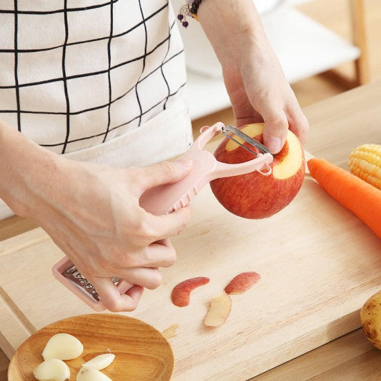Multi Functional Fruit Vegetable Double Side Cutter - gray