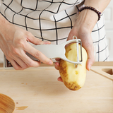 Multi Functional Fruit Vegetable Double Side Cutter - gray