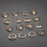 Opal Diamond Joint Ring Set - European American Retro Style - Shop N Save