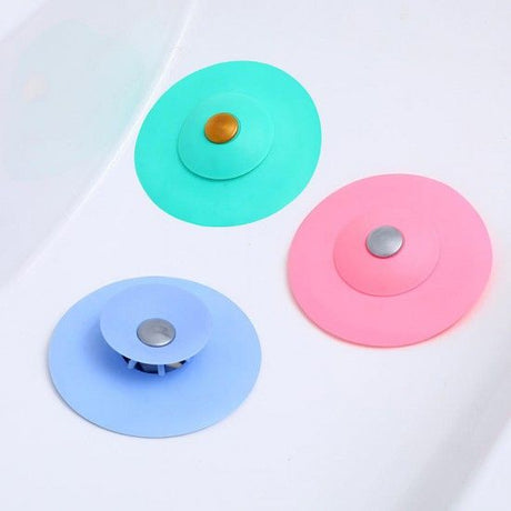 Silicone Shower anti clogging floor drain cover - Blue