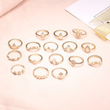 Opal Diamond Joint Ring Set - European American Retro Style - Shop N Save