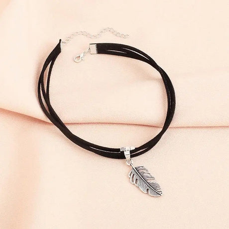 Geometric Crescent &amp; Moon Horn Choker: Handmade Pendant Necklace - Shop N Save