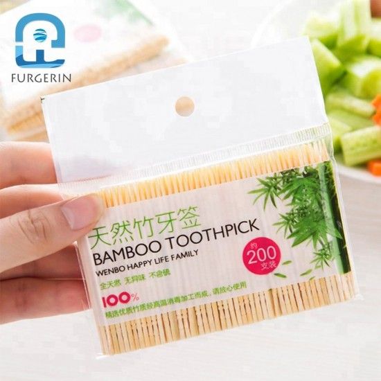 200 Pieces In One Pack Bamboo Wooden Toothpick - skin