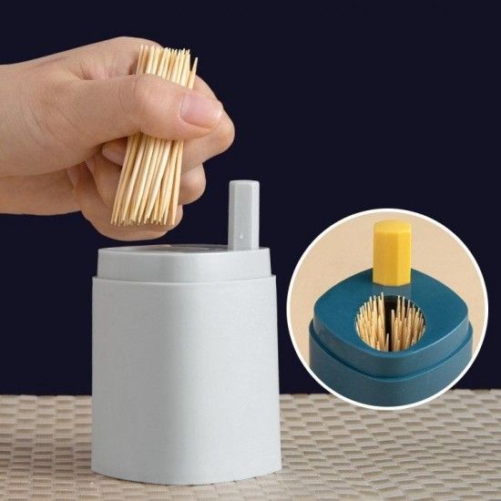 box household push-type toothpick holder - Dark Green