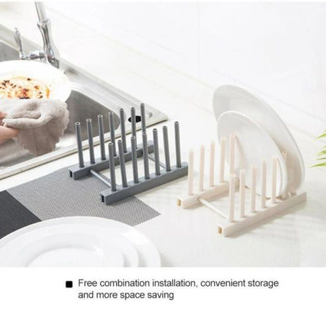 Kitchen Organizer Pot Lid Rack Holder - Gray