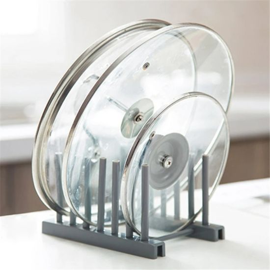 Kitchen Organizer Pot Lid Rack Holder - Gray