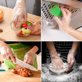 100 Clear Disposable Cooking Cleaning Gloves Transparent Plastic for Maximum Convenience - Shop N Save