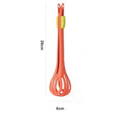 Kitchen Gadgets 2 in 1 Egg Whisk Spaghetti Spoon - Orange