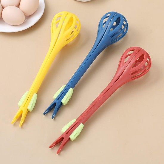 Kitchen Gadgets 2 in 1 Egg Whisk Spaghetti Spoon - Orange