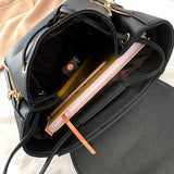 Top-Quality Blue PU Leather Magnetic Closure Backpack for Women - Shop N Save