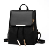 High-End Black PU Leather Backpack with Magnetic Closure Luxurious Durable and Perfect for Stylish Women On-The-Go! - Shop N Save