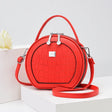 Cute Red Croc Pattern Vintage Handbag High-Quality Messenger Bag for Women with Adjustable Handle Synthetic Leather Exterior &amp; Strap - Shop N Save
