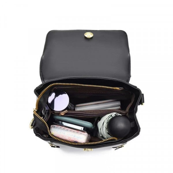 Green Magnetic Closure Women's Backpack with Adjustable Handles - Shop N Save