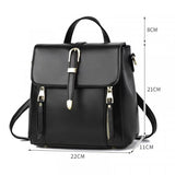 Green Magnetic Closure Women's Backpack with Adjustable Handles - Shop N Save