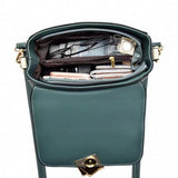 Vintage Black PU Leather Messenger Bag Adjustable Handle High-Quality Synthetic Material Perfect for Women's Fashion - Shop N Save