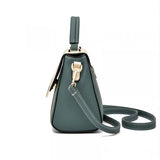 Vintage Black PU Leather Messenger Bag Adjustable Handle High-Quality Synthetic Material Perfect for Women's Fashion - Shop N Save