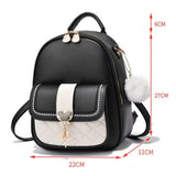 Stylish Girls Black Traveller Backpack with Synthetic Leather Straps and Multiple Compartments - Shop N Save