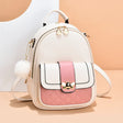 Trendy Women's Large Capacity Cute Backpack Synthetic Leather Polyester Interior Cream White Zipper Closure - Shop N Save