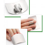 Stainless Steel Hand Cut Knife Finger Protector - Silver