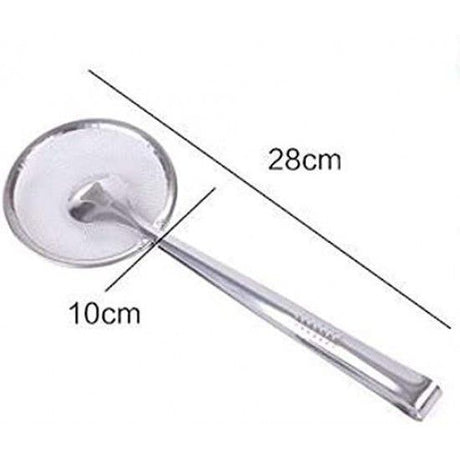 Tongs For Fry Tool 2 In 1 Kitchen Cooking - Silver