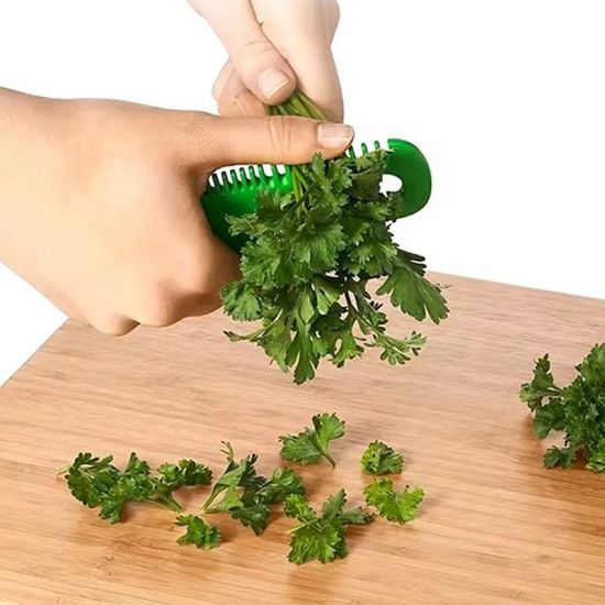 Multi Functional Herb Cutter Stripper Kitchen Tool - Green