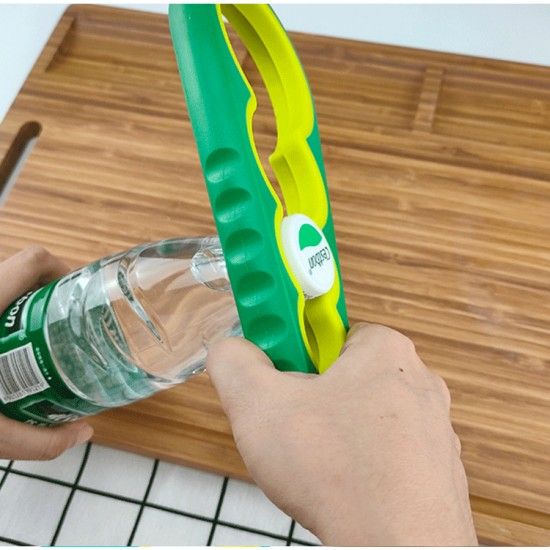 4 in 1 Multi Function Jar Can Bottle Opener Anti-skid with Silicone Handle