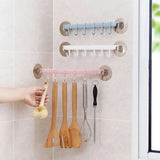 Wall Mounted Bathroom Organizer Hooks Multi Purpose Holder