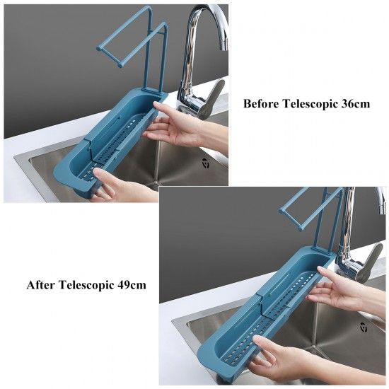 Dishwasher soap and towel sink Kitchen organizer - Dark Blue