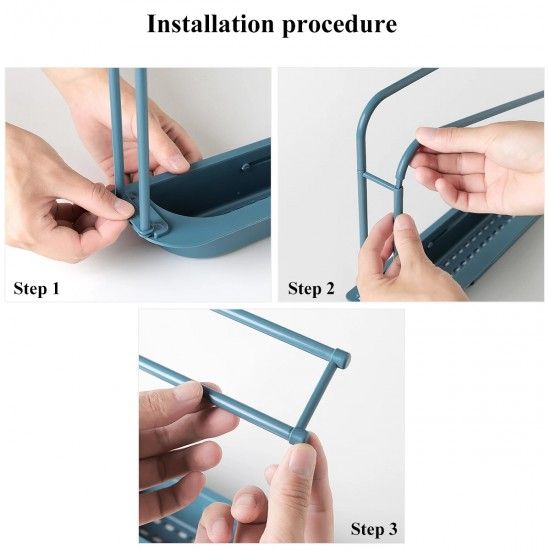 Dishwasher soap and towel sink Kitchen organizer - Dark Blue