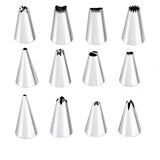 Full set of stainless steel piping tip tool - White