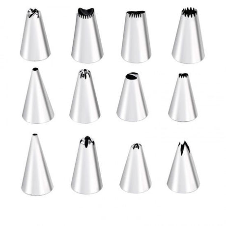 Full set of stainless steel piping tip tool - White