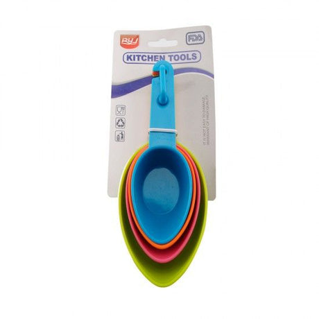 4 PCS Measure Tools Measuring Cups Plastic Home Kitchen - Multi Colour