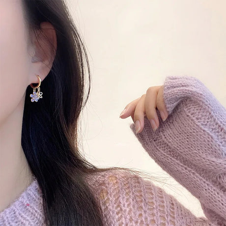 Lilac Purple Flower Earrings: Original Spring &amp; Summer Design - Shop N Save
