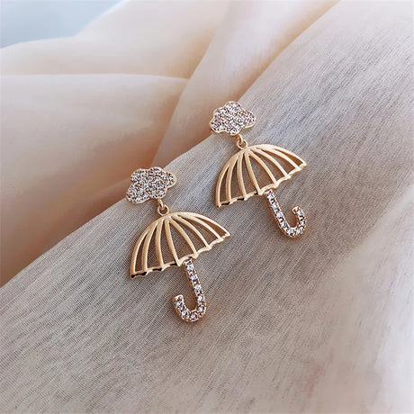 Hong Kong Style Earrings: Needle Love Umbrella, Unique Fashion - Shop N Save
