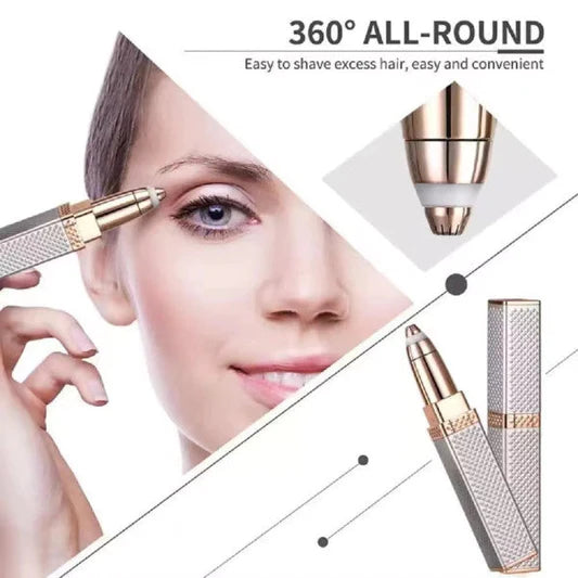 2 In 1 USB Charging Mini Facial Painless Hair Remover - Light Pink - Shop N Save