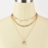 European American Style Necklace - Star Moon Multi-Layered Fashion - Shop N Save