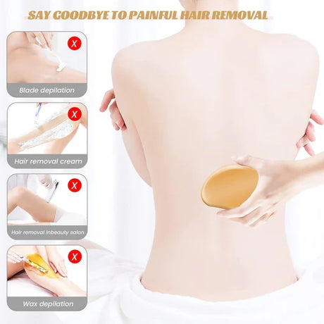 Portable Crystal Mini Magic Painless Hair Eraser Tool - Golden - Shop N Save