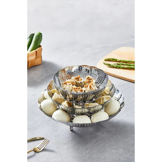 Vegetable Seafood Expandable Pot Top Steamer - 32cm - Shop N Save