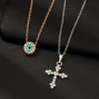 European American Cross Necklace - Retro Diamond Pendant Fashion - Shop N Save