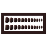 Glam Set: 24 Brown Short Adhesive Nails - Casual &amp; Formal Chic - Shop N Save