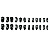 Creative Printed Square Nails: 24PC Shiny Adhesive Set - Women's Acrylic - Shop N Save