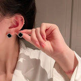 Rhinestone Decorative Casual Ear Tops - Black - Shop N Save