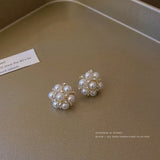 Floral Patched Crystal Decorative Ear Tops - Shop N Save