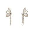 Butterfly Gold Plated Crystal Decorative Earrings Pair - Shop N Save