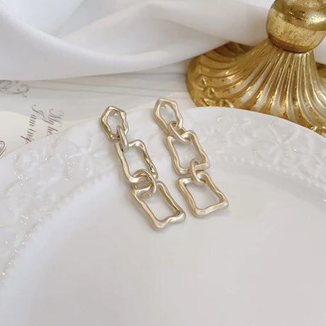 Gold Plated Braided Party Wear Earrings - Golden - Shop N Save